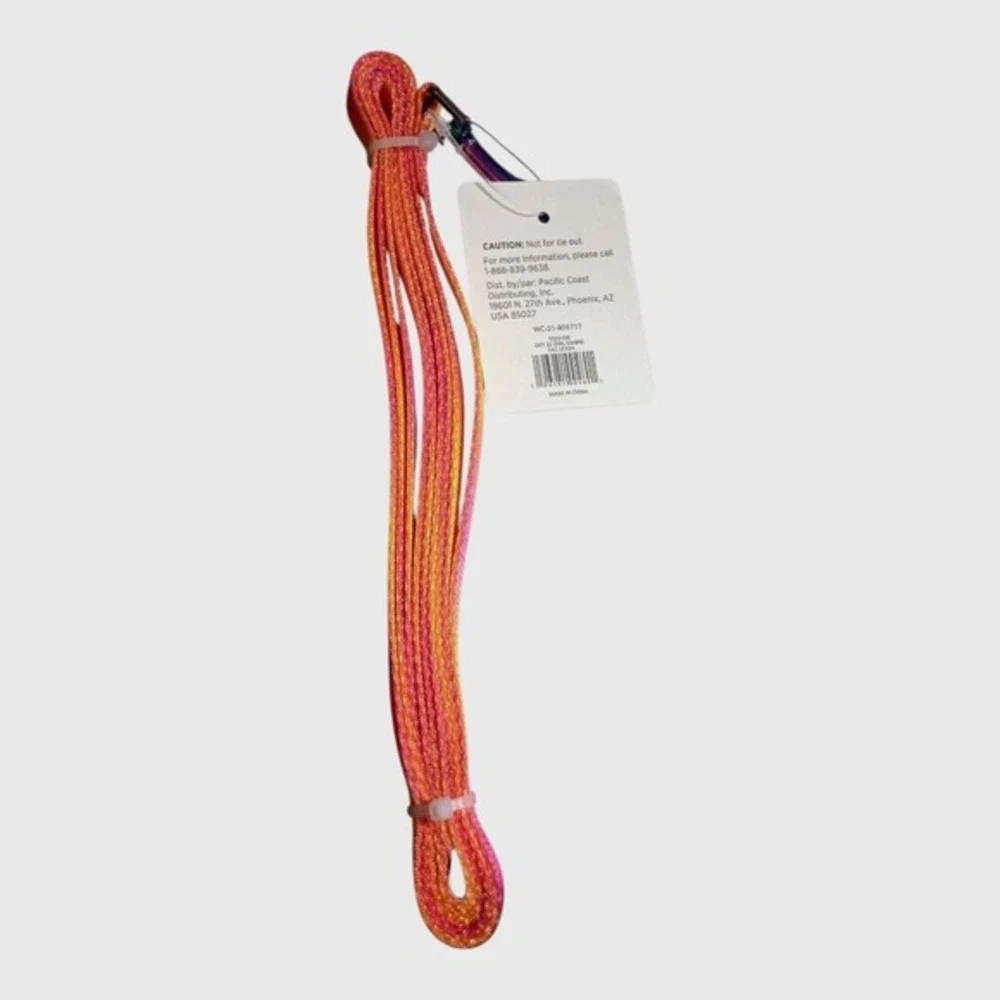 Whisker City Cat Leash 6 Ft Rainbow Gradient‎ Durable Nylon Walking Lead (NWT)